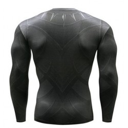 black panther fitness shirt gym compression sublimation