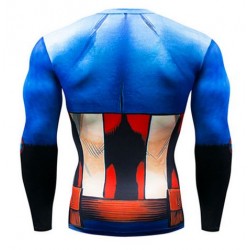 captain america classic fitness shirt gym compression sublimation