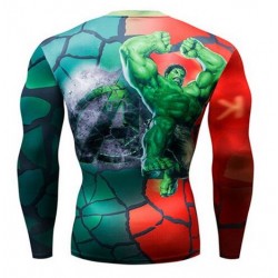 hulk avenger fitness shirt gym compression sublimation