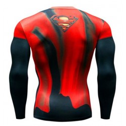 tee shirt superman moulant compression gym sublimation