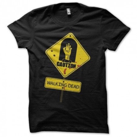 The Walking Dead sign black sublimation t-shirt