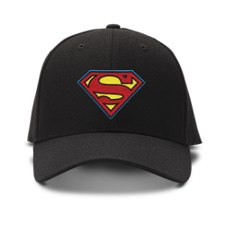 casquette SUPERMAN classic broderie de couleur noire