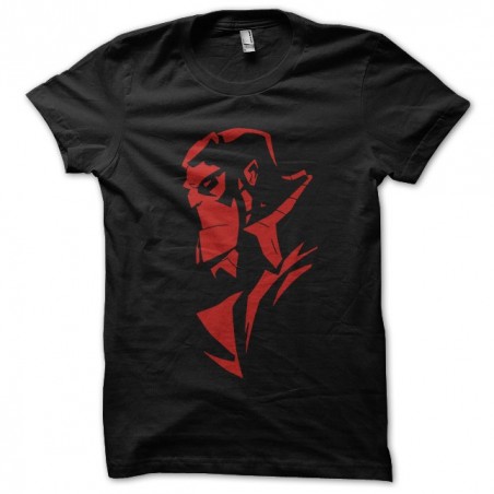 Hellboy silhouette black sublimation t-shirt