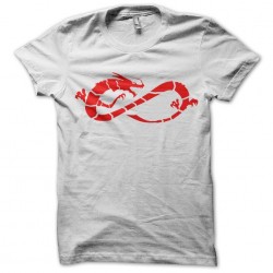 T-shirt dragon red white...