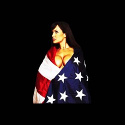 Lisa ann american flag t-shirt sublimation
