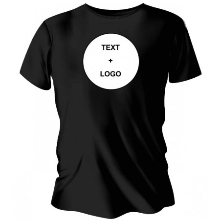 black customize tshirt front and back