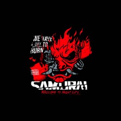 samurai night city tshirt sublimation