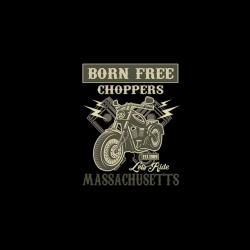 choppers born free tshirt sublimation