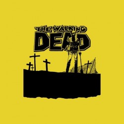 The Walking Dead comics yellow cemetery t-shirt sublimation