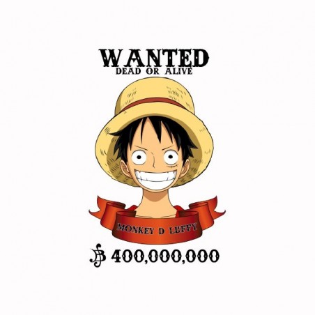 Tee shirt wanted luffy One piece   sublimation