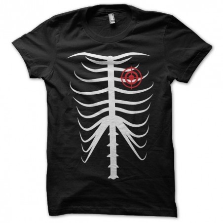 Tee shirt Kill Bill fatal shot skeleton thorax black sublimation