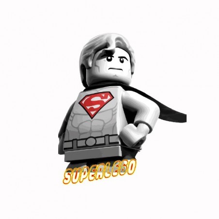 Superman superlego parrot lego parrot t-shirt white sublimation