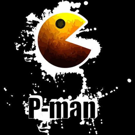 Pac man art work t-shirt black sublimation