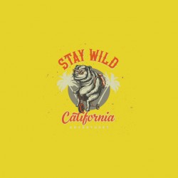 tee shirt stay wild california sublimation
