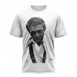 Steeve McQueen white sublimation t-shirt