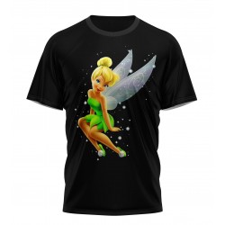 Black Tinkerbell Tee Shirt sublimation