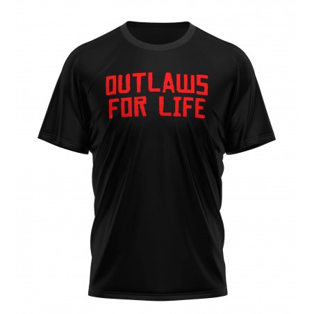 tee shirt red dead outlaws for life sublimation