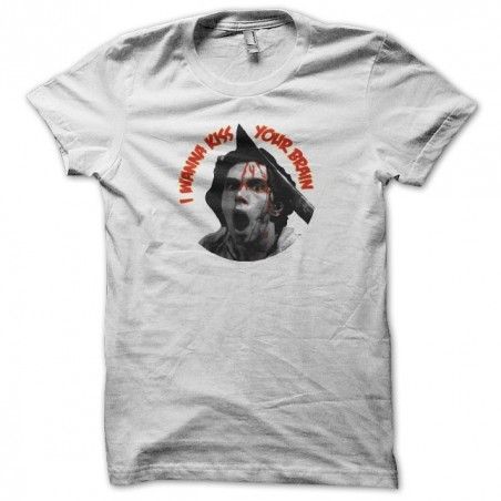Dawn of the Dead t-shirt I want to kiss your sublimation white brain