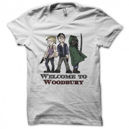 Walkin Dead T-shirt welcome to Woodbury white sublimation