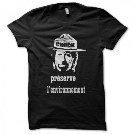 Chuck Norris Tee Shirt Preserves Black Sublimation Environment