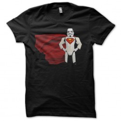 Starwars Super Man Super Trooper Parody T-Shirt Black Sublimation