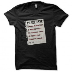 To Do List Terrorist black sublimation t-shirt