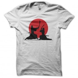Japan Katana Fighting white sublimation t-shirt