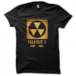 Fallout 3 nuclear artwork black sublimation t-shirt