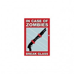 Tee shirt In Case Of Zombies Break Glass  sublimation
