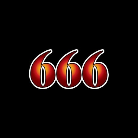 Tee shirt 666 les chiffres du diable en  sublimation
