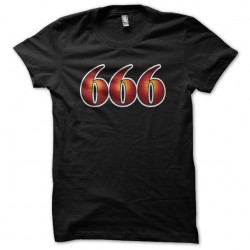 Tee shirt 666 the devil figures in black sublimation