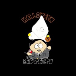 South Park parody Cartman Hitler Ku Klux Klan Halloween black sublimation t-shirt