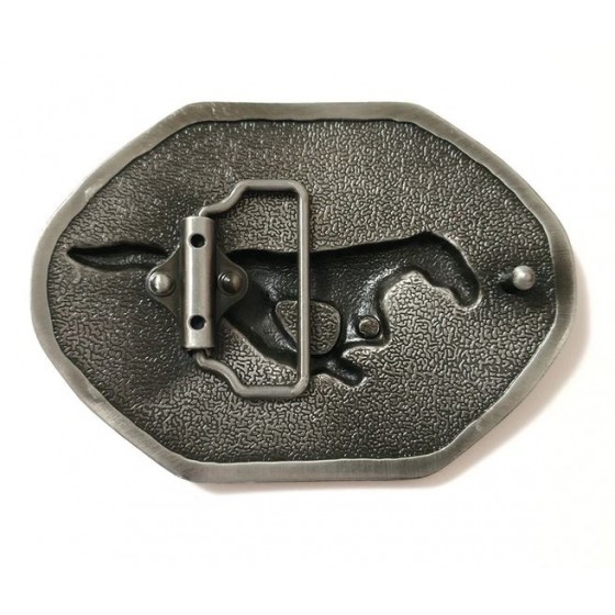 Ford mustang belt buckle with optional leather belt