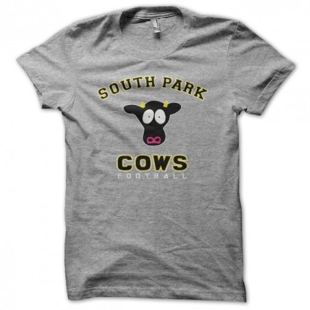 T-shirt South Park parody Cows Football USA college style gray sublimation