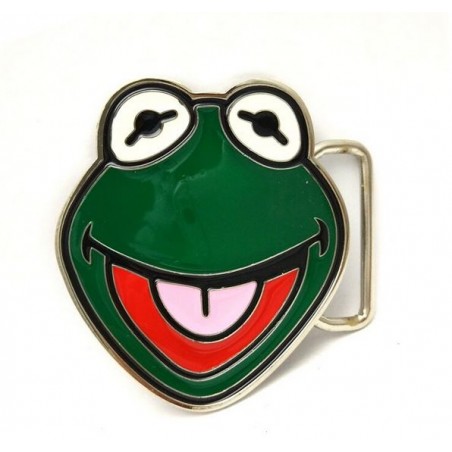 kermit the frog belt buckle with optional leather belt
