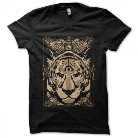 T-shirt sublimation black lion t-shirt