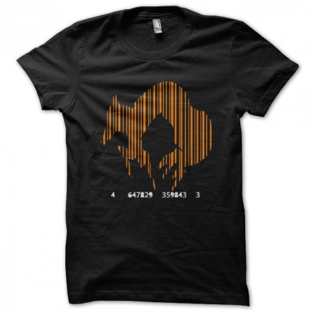 Kojima graphic bar code black sublimation t-shirt
