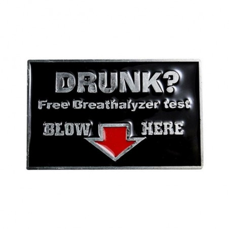 alcohol test belt buckle with optional leather belt