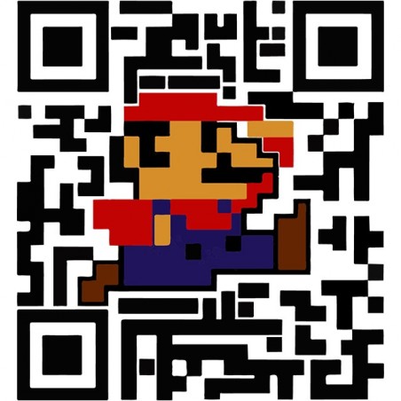 Super mario t-shirt bar code white sublimation