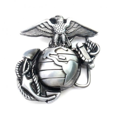boucle de ceinture Corps des Marine des états-unis avec ceinturon cuir optionnel