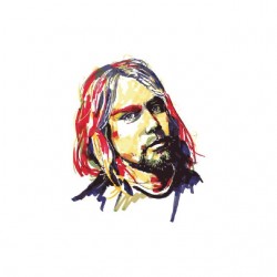 Tee shirt Kurt Cobain painting fan art  sublimation