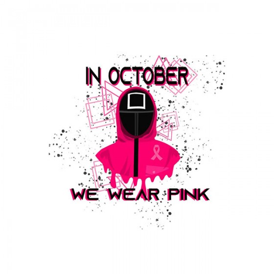 tee shirt squid game pink october sublimation