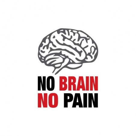 No Brain No Pain white sublimation t-shirt