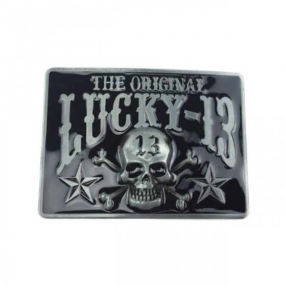 lucky 13 belt buckle with optional leather belt