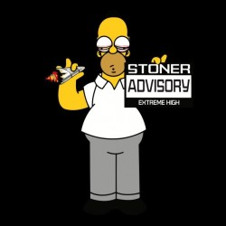 Tee shirt stoner advisory extreme high Parodie Homer simpson    sublimation