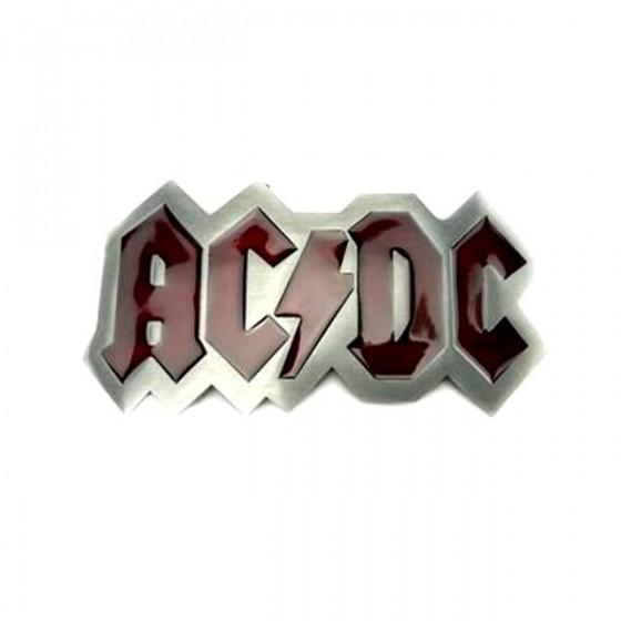 premium acdc belt buckle with optional leather belt