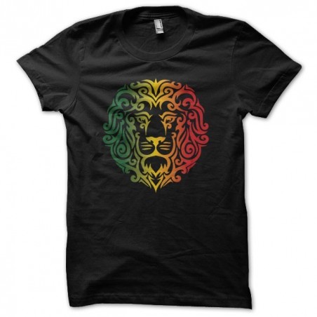 T-shirt Rasta Lion tattoo tribal black sublimation