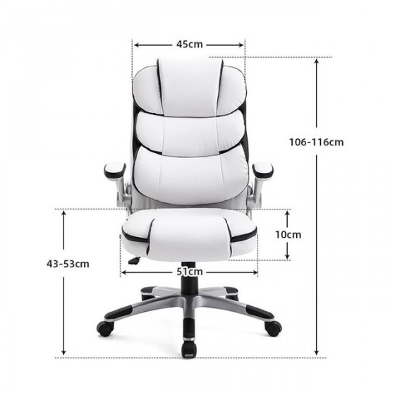 High quality leather gaming chair resistant to 350 kg