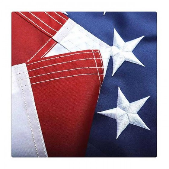 drapeau americain grand format 90x150 cm brodé