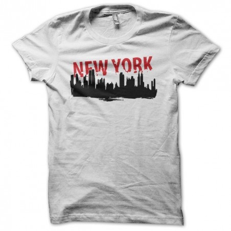 New York city artwork white sublimation t-shirt